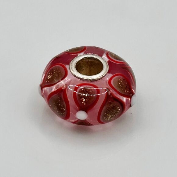 TROLLBEADS Red & Gold Glitter Christmas Winter Unique LAA 925S NEW! - Picture 6 of 6